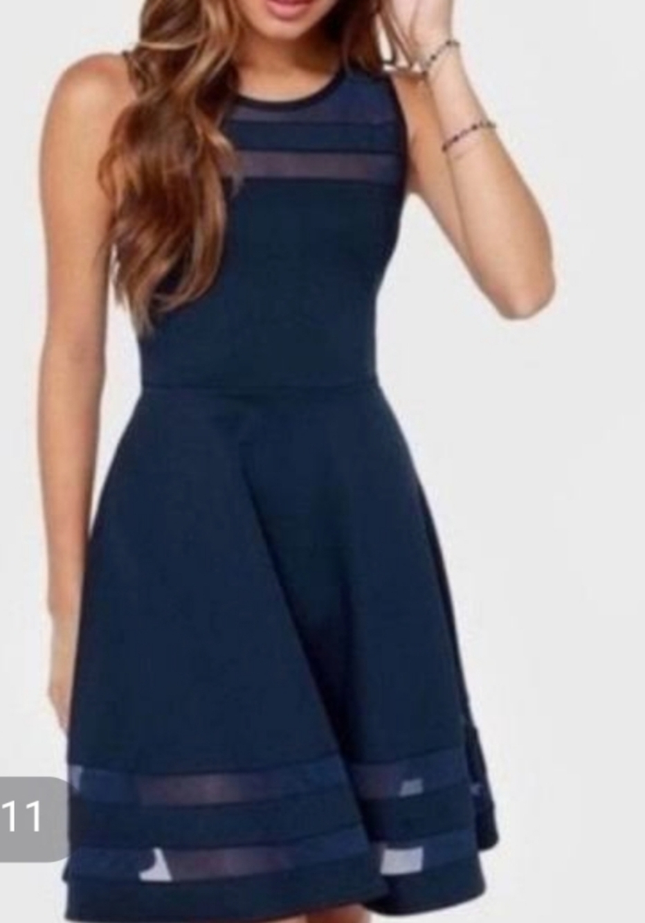 Lulus blue fit &flare dress - Picture 2 of 12